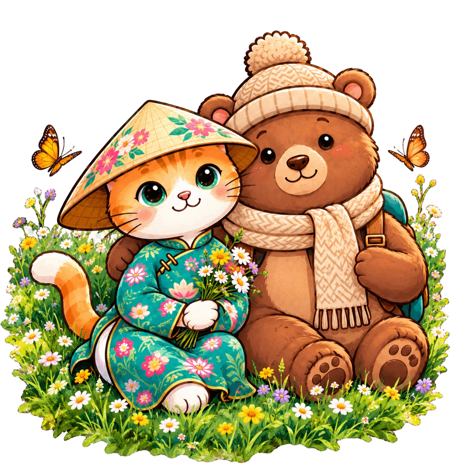 Xin Chao love Vietnamese cat bear couple
