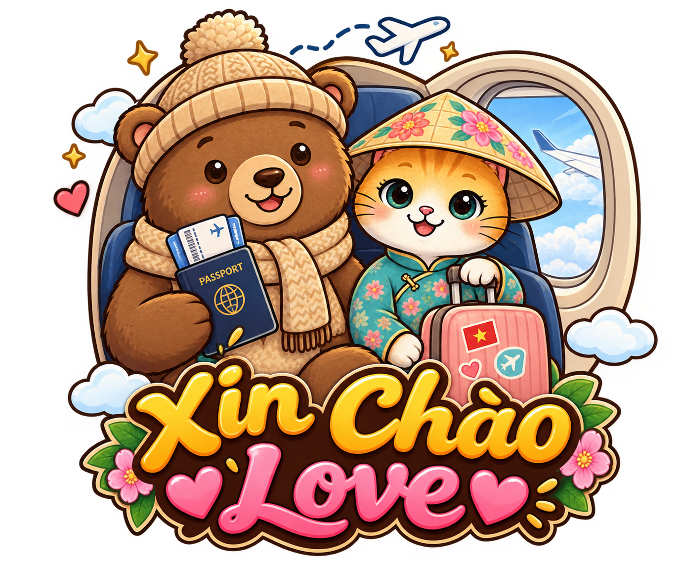 Xin Chao Love cute Vietnam travel animals