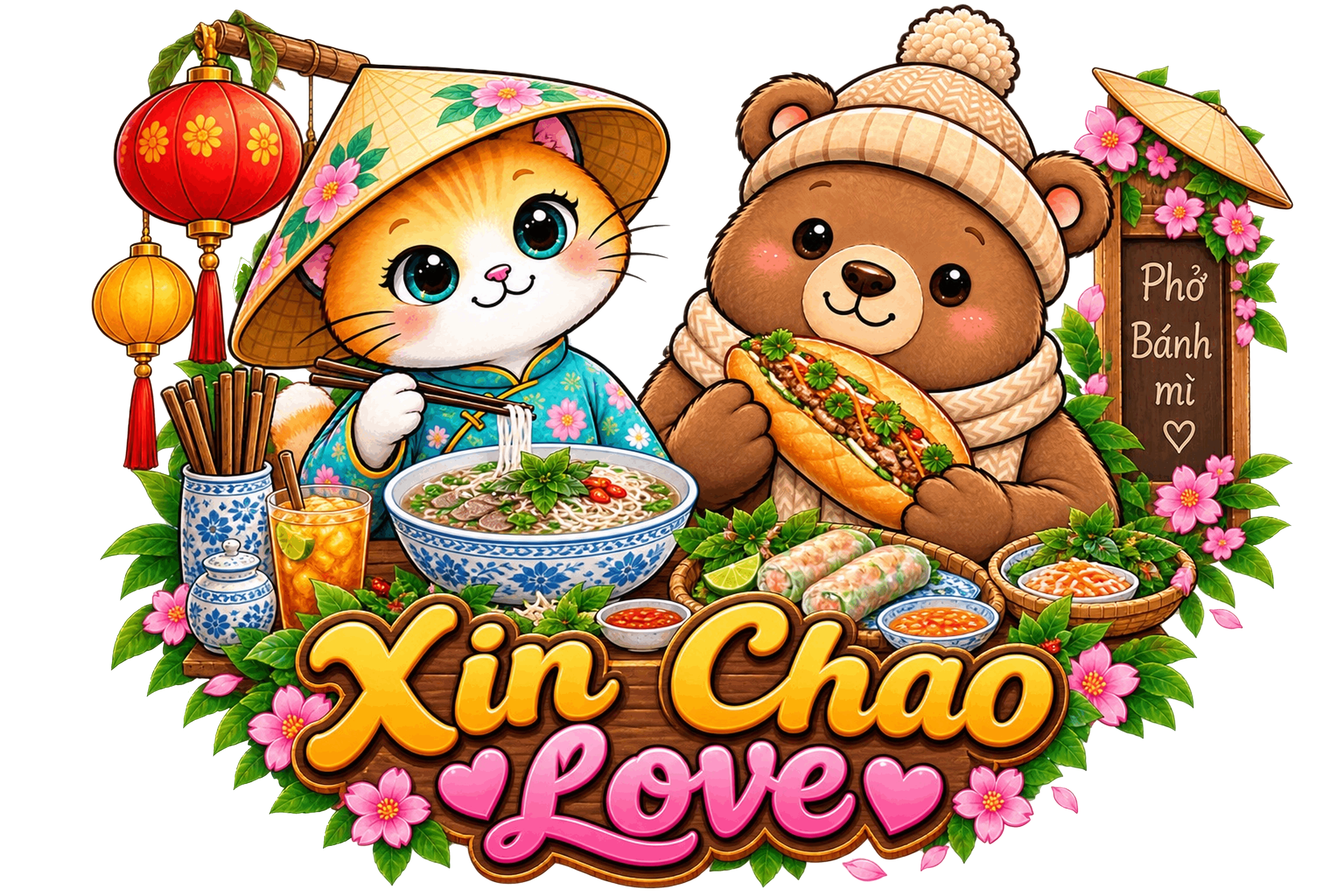Xin Chao Love Vietnamese food - cat and bear asian cuisine