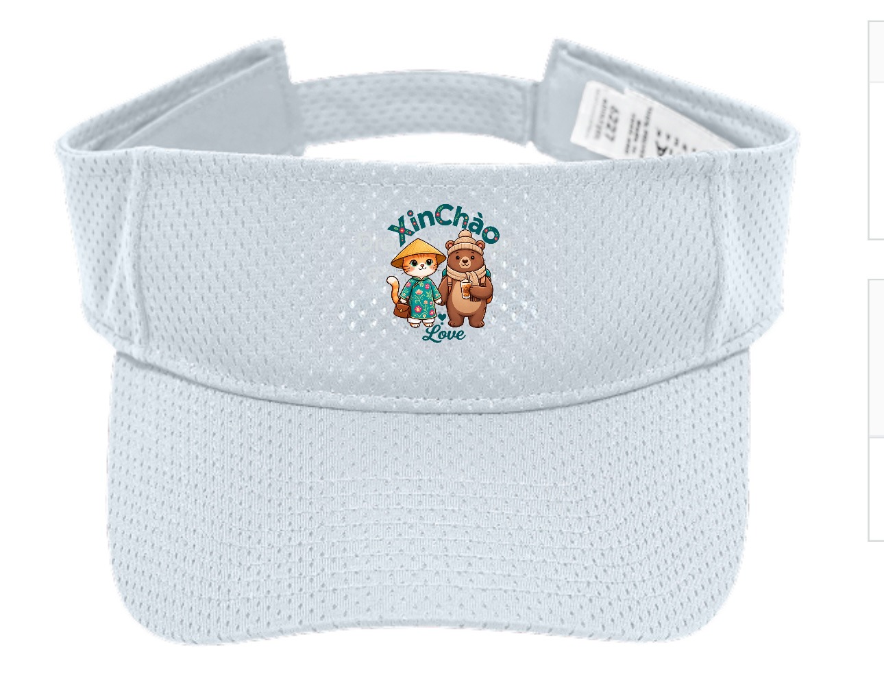XinChao.Asia Cute Cat & Bear Bubble Tea Sun Visor