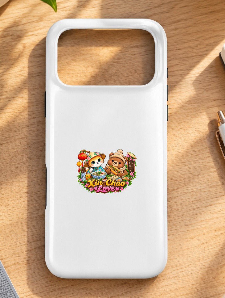 XinChao.Asia Cute Asian Food Cat & Bear iPhone Case