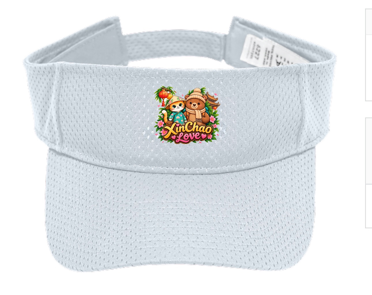 XinChao.Asia Cute Cat & Bear Travel Sport Sun Visor Hat