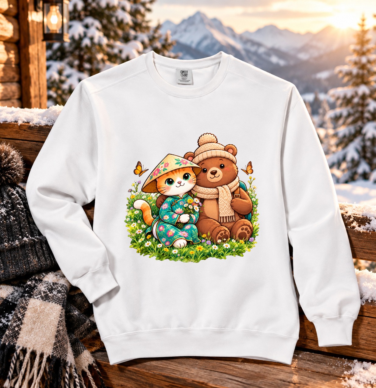 XinChao.Asia Cute Cat & Bear Vietnam Sweatshirt