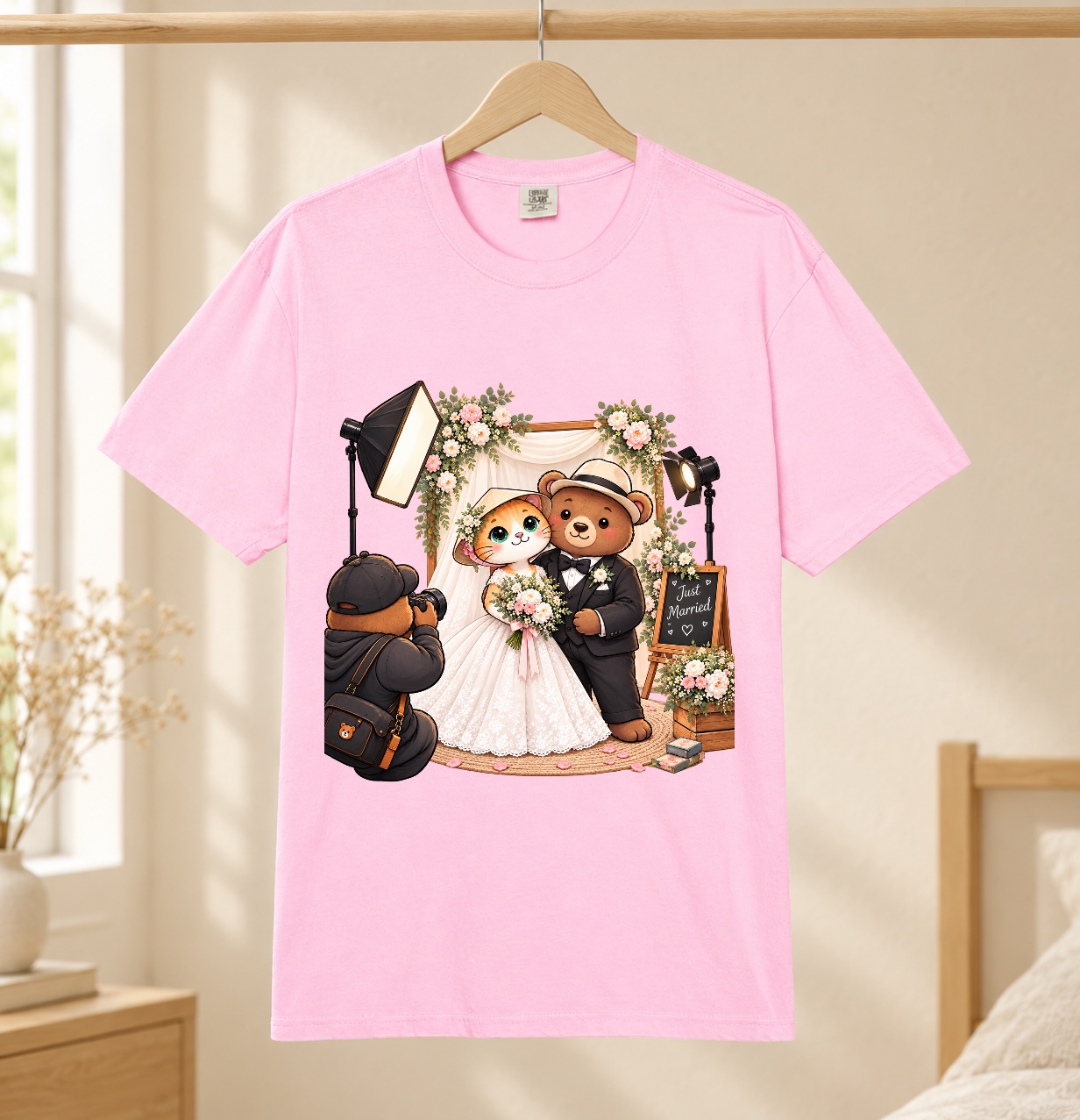 XinChao.Asia Wedding Cat & Bear Comfort Colors Tee
