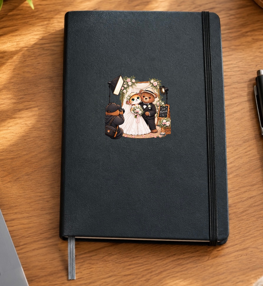 XinChao.Asia Cute Wedding Cat & Bear Hardcover Journal