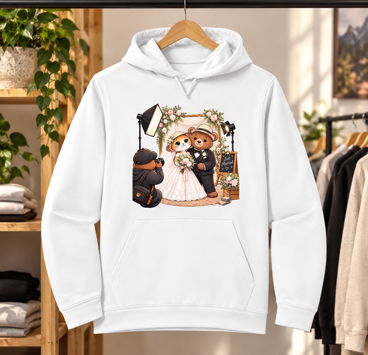 XinChao.Asia Wedding Cat & Bear Performance Hoodie