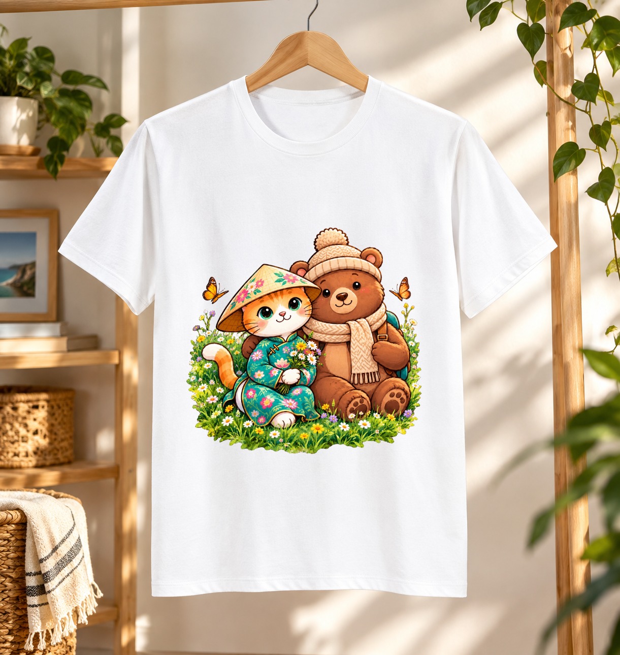 Camiseta de oso y gato vietnamita XinChao.Asia - Ropa cute de viaje