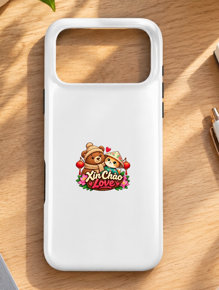 XinChao.Asia Cute Cat & Bear iPhone Case | Travel Theme