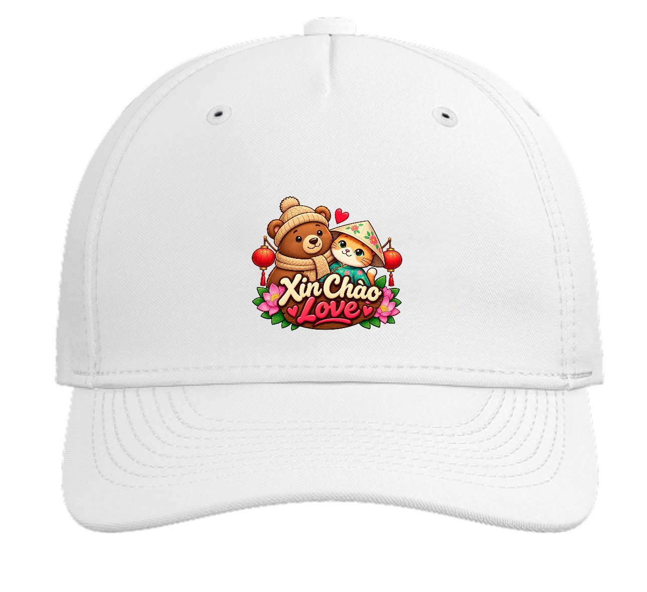 XinChao.Asia Cute Cat & Bear Baseball Hat - Travel Cap