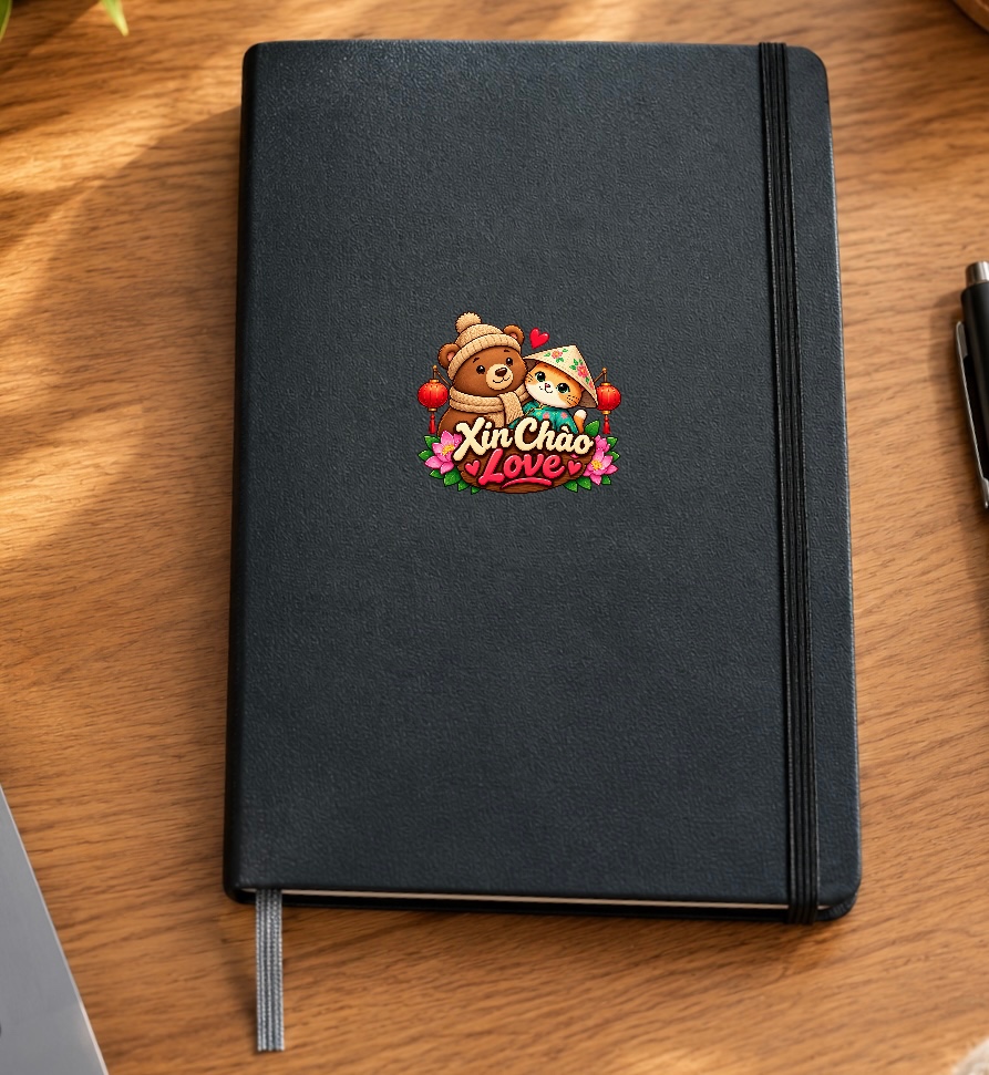 XinChao.Asia Cute Travel Cat & Bear Hardcover Journal