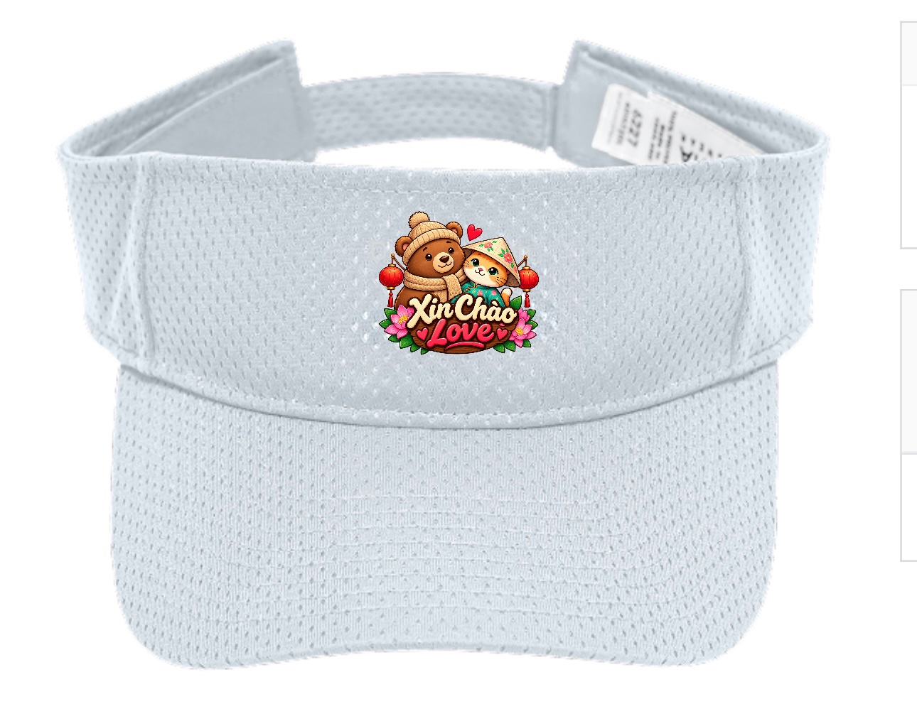 XinChao.Asia Cute Cat & Bear Sport Sun Visor for Travel