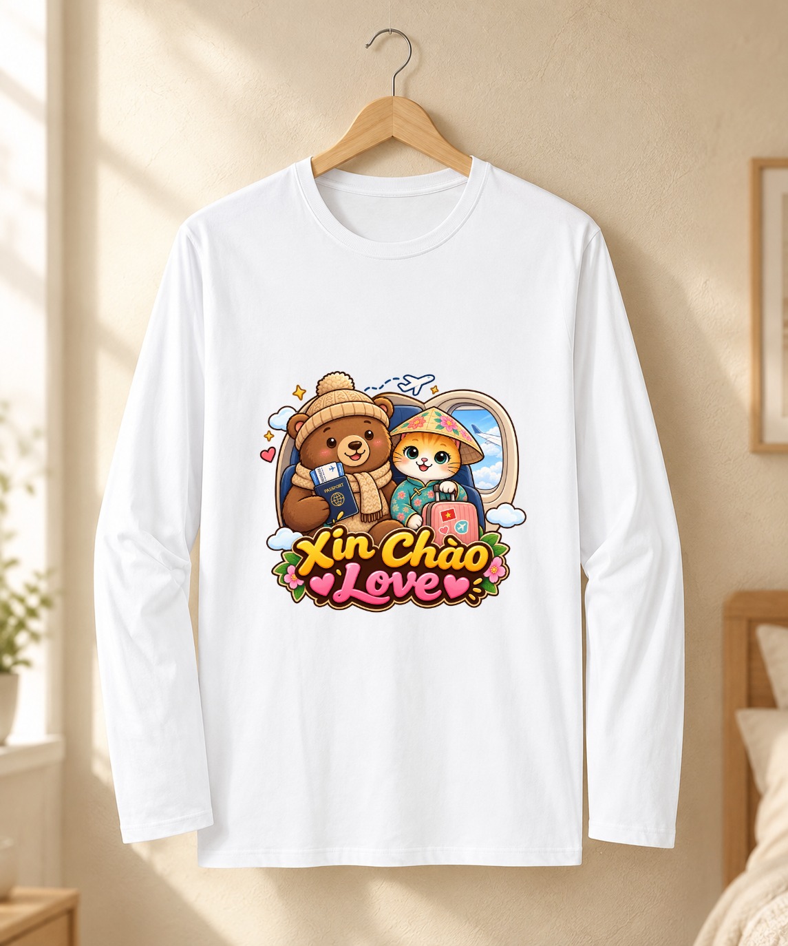 XinChao.Asia Cute Vietnam Travel Long Sleeve T-Shirt