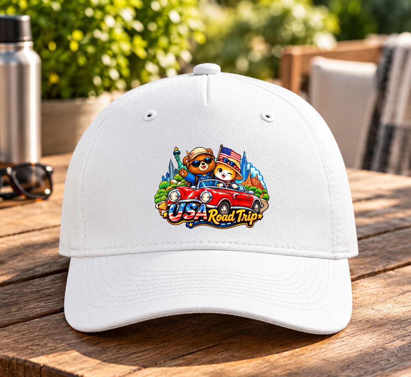 XinChao.Asia Animal Travel Baseball Hat | USA Road Trip Cute Cap